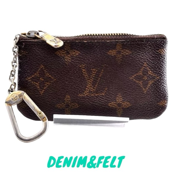 🤎LOUIS VUITTON Brown Monogram Leather LV Pochette Cre Coin Case | PRELOVED 🤎 - Picture 2 of 10